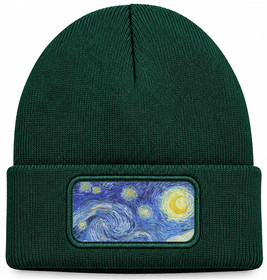 Czapka zimowa Gwiaździsta Noc Vincent Van Gogh – zielona