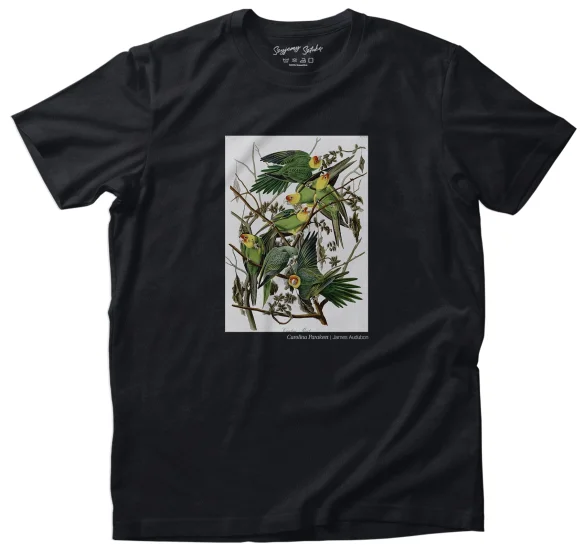 Koszulka z nadrukiem Carolina Parakeet James Audubon