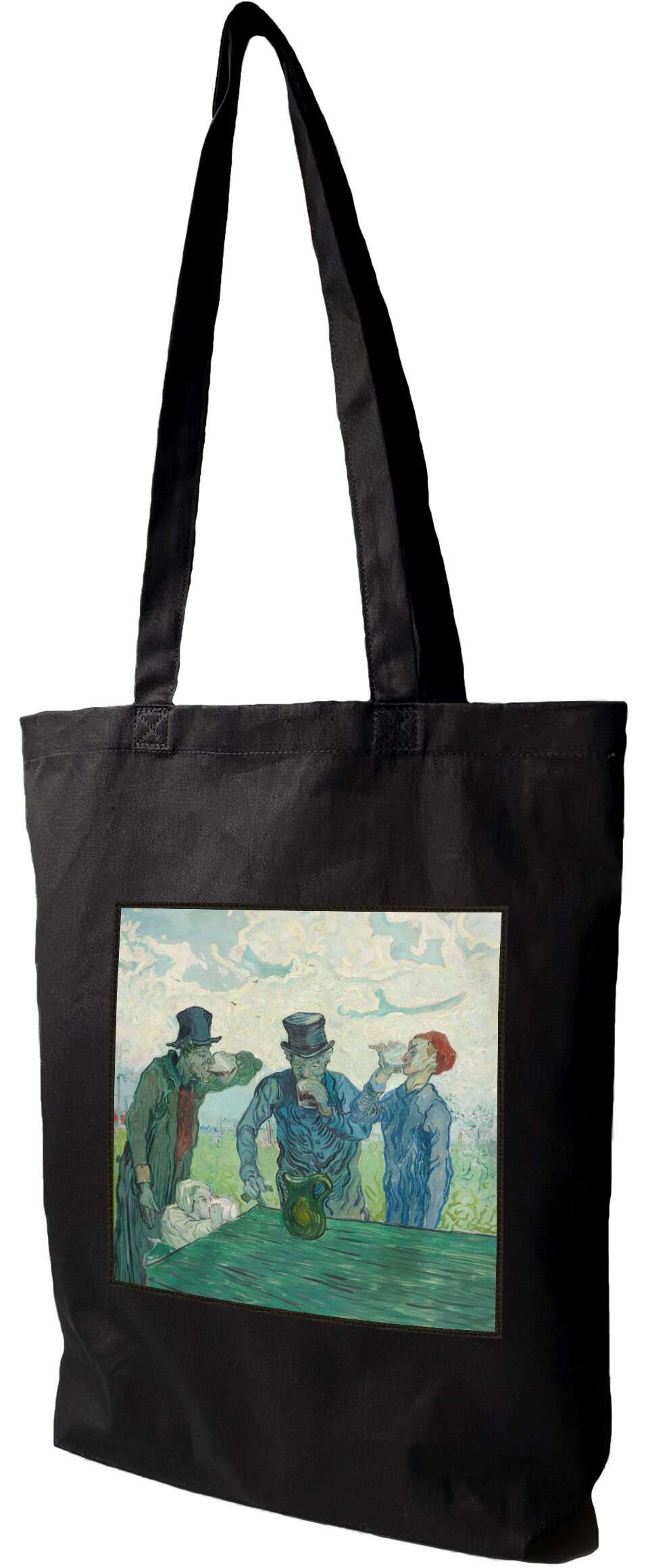 Torba z naszywką Pijący Vincent Van Gogh, Czarna