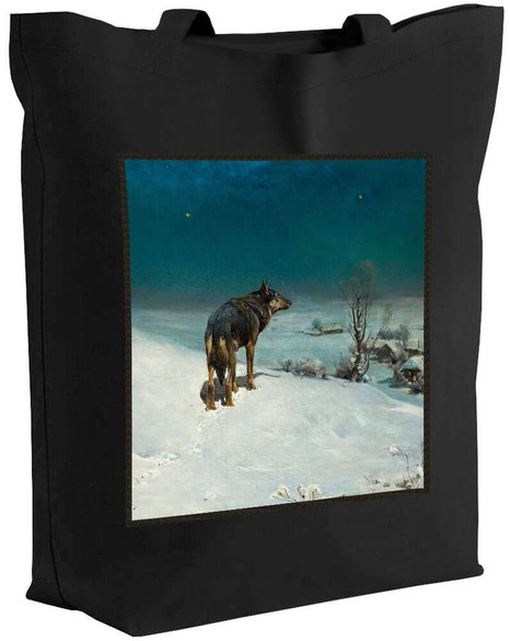 Torba z naszywką Wilk Alfred Wierusz-Kowalski