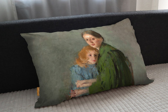 Poduszka Portret kobiety z małą dziewczynką (Matka z dzieckiem) Olga Boznańska