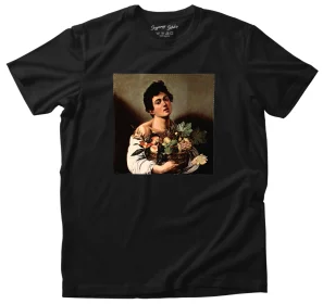 Koszulka z naszywką Chłopiec z koszem owoców Caravaggio