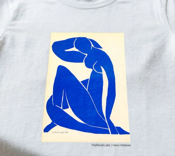 Koszulka z nadrukiem Niebieski akt Henri Matisse