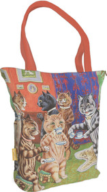 Torba na ramię shopper Herbata dla kota Louis Wain