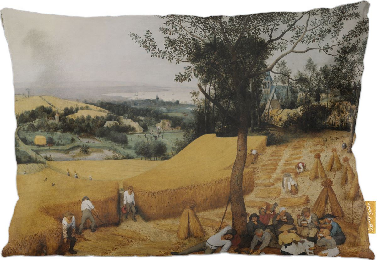 Poduszka dekoracyjna na prezent z obrazem Żniwa Pieter Bruegel starszy Szyjemy Sztukę