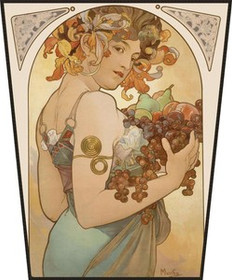 Ekran Fruit (Owoc) Alfons Mucha