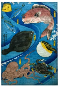 Magnes Umysły ryb Utagawa Kuniyoshi