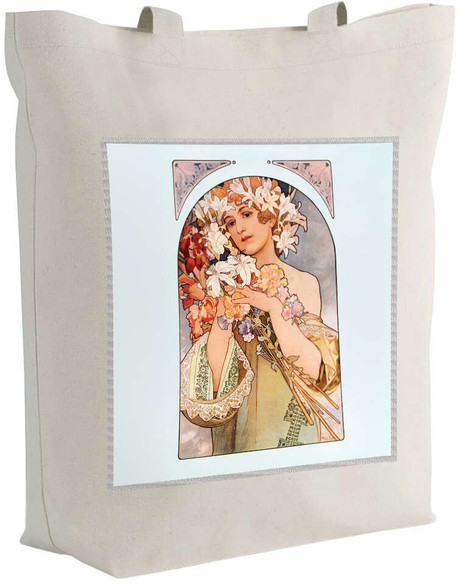 Torba z naszywką Kwiat Alfons Mucha