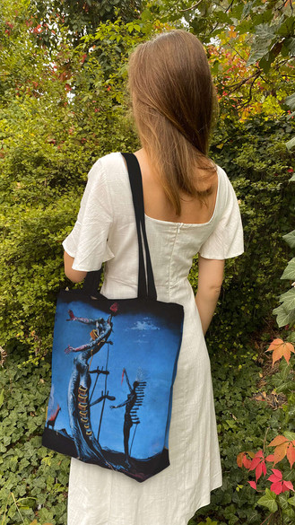 Torba na ramię shopper Płonąca żyrafa Salvador Dali