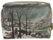 Kosmetyczka kuferek Myśliwi na śniegu Pieter Bruegel starszy