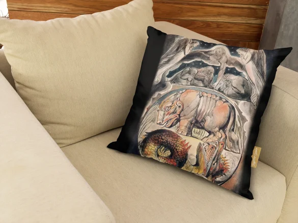 Poduszka Behemoth i lewiatan William Blake