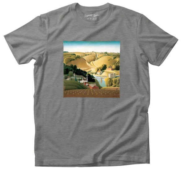 Koszulka z naszywką Stone City Grant Wood