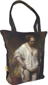 Torba na ramię shopper Hendrickje kąpiąca się w rzece Rembrandt