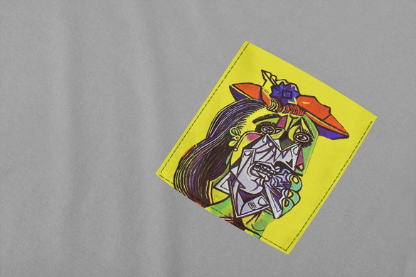 Koszulka z kieszonką Płacząca kobieta Pablo Picasso