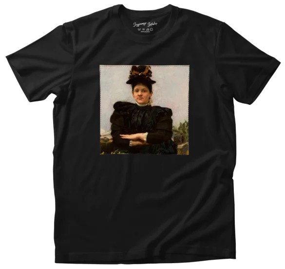 Koszulka z naszywką Portret Wandy Strażyńskiej Józef Mehoffer