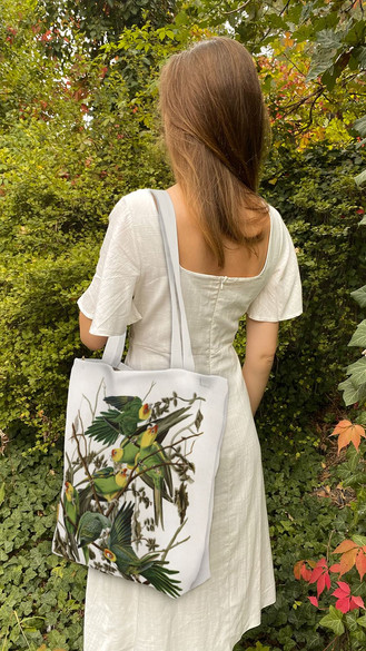 Torba na ramię shopper Carolina Parakeet James Audubon