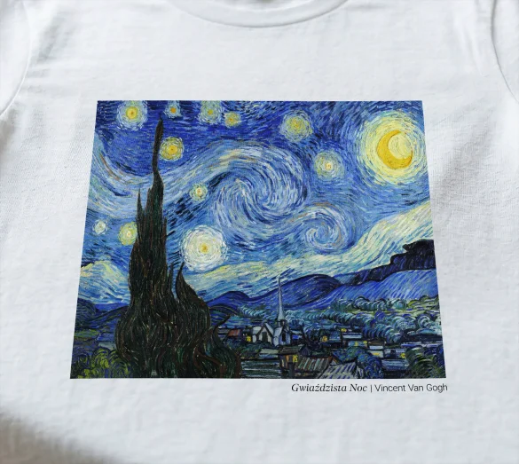 Koszulka z nadrukiem Gwiaździsta Noc Vincent Van Gogh