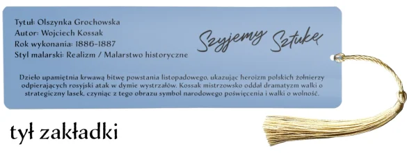 Zakładka do książki Olszynka Grochowska Wojciech Kossak