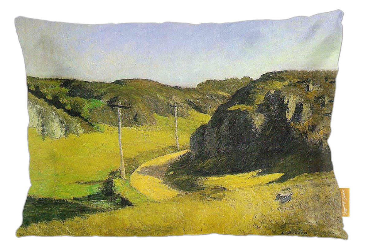Poduszka dekoracyjna na prezent z obrazem Droga w Maine Edward Hopper Szyjemy Sztukę