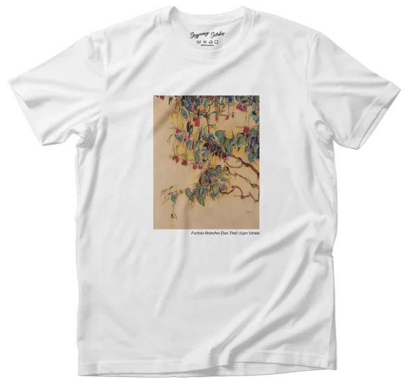Koszulka z nadrukiem Fuchsia Branches (Sun Tree) Egon Schiele