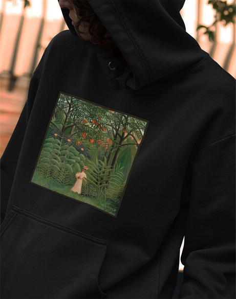Bluza z naszywką Woman Walking in an Exotic Forest Henri Rousseau