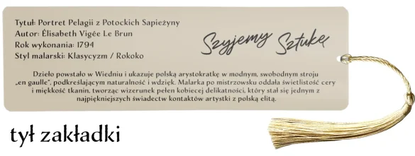 Zakładka do książki Portret Pelagii z Potockich Sapieżyny Élisabeth Vigée-Lebrun