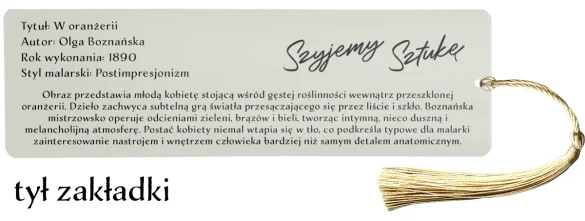 Zakładka do książki W oranżerii (W cieplarni) Olga Boznańska