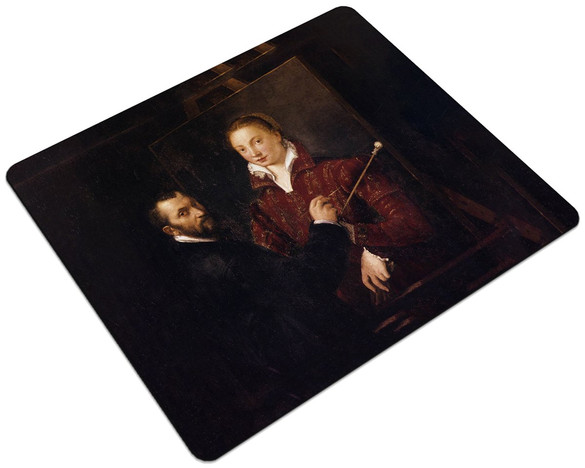 Podkładka Bernardino Campi malujący Sofonisbę Anguissolę Sofonisba Anguissola 24x19cm