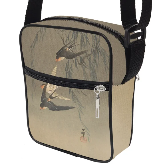 Torba Listonoszka Trzy jaskółki rdzawoczerwone podczas nurkowania Ohara Koson