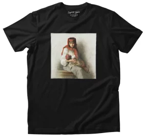 Koszulka z naszywką Wieśniaczka z dzieckiem Anna Bilińska-Bohdanowiczowa