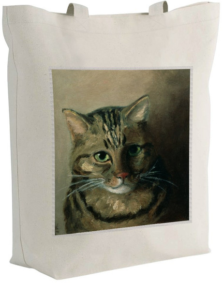 Torba z naszywką Studium głowy kota tabby Louis Wain