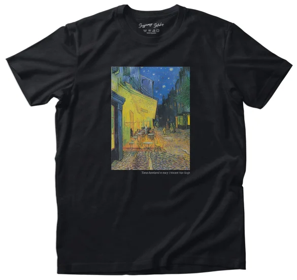 Koszulka z nadrukiem Taras kawiarni w nocy Vincent Van Gogh