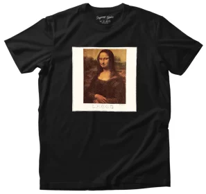 Koszulka z naszywką L.H.O.O.Q. Marcel Duchamp