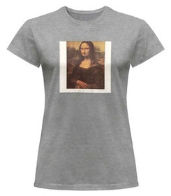 Bluzka damska z naszywką  L.H.O.O.Q. Marcel Duchamp