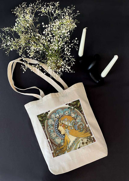 Torba z naszywką Zodiak Alfons Mucha