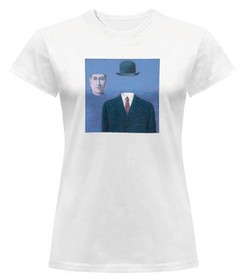 Bluzka damska z naszywką Pielgrzym René Magritte