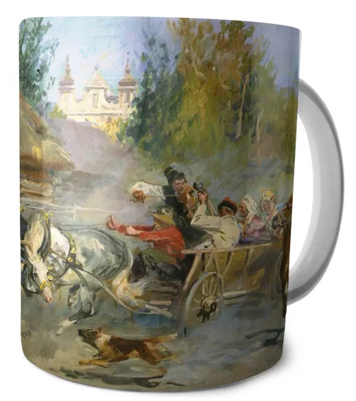 Kubek Wesele krakowskie na drodze Wojciech Kossak