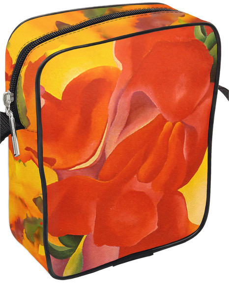 Torba listonoszka czerwona kanna Georgia O’Keeffe