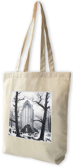 Torba z naszywką Cmentarz w śniegu Caspar David Friedrich