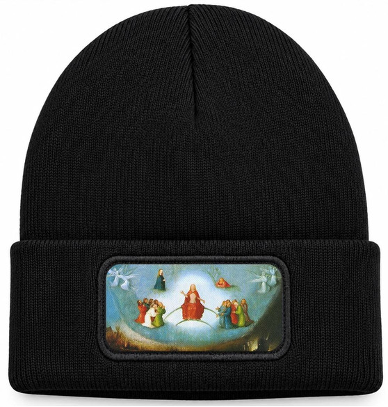 Czapka zimowa Sąd Ostateczny Hieronim Bosch – czarna