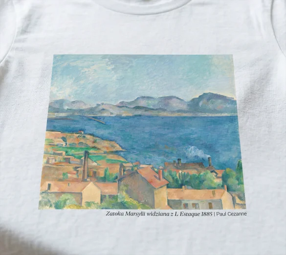 Koszulka z nadrukiem Zatoka Marsylii widziana z L Estaque 1885 Paul Cezanne