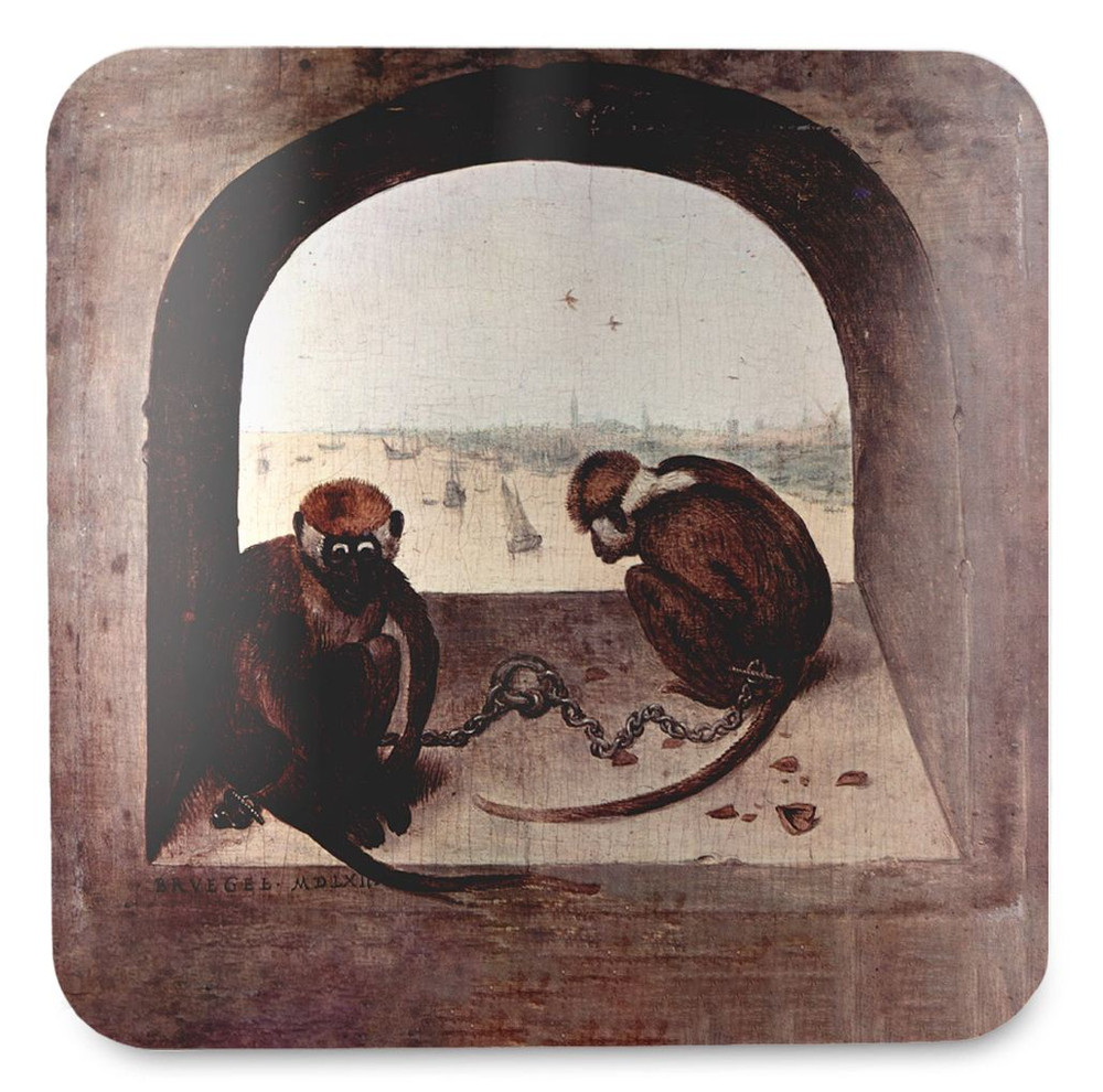 Podkładka pod kubek Dwie małpy Pieter Bruegel starszy