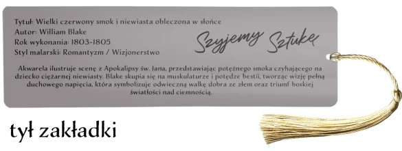 Zakładka do książki Wielki czerwony smok i niewiasta obleczona w słońce William Blake