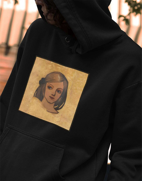 Bluza z naszywką Główka dziewczynki na złotym tle Józef Mehoffer