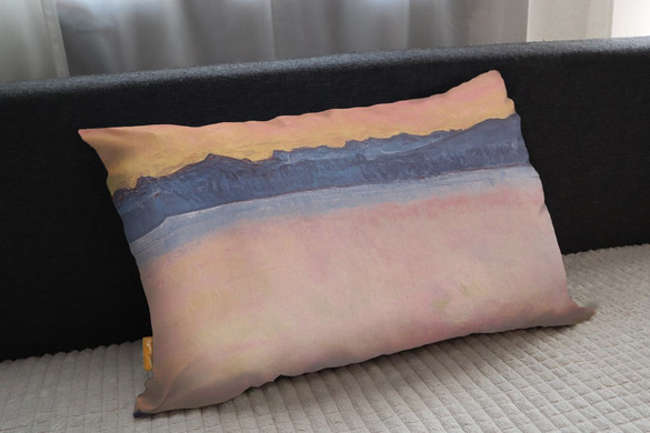 Poduszka Genfersee mit Mont-Blanc im Morgenrot Ferdinand Hodler