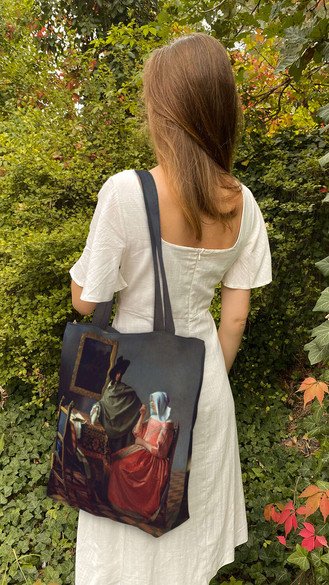 Torba na ramię shopper Kieliszek Wina Jan Vermeer