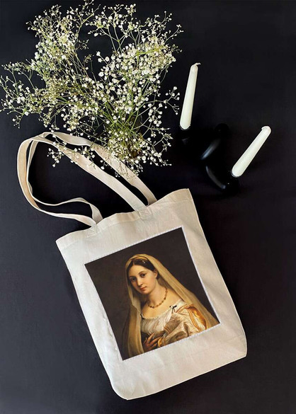 Torba z naszywką Portret kobiety Rafael Santi