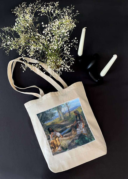 Torba z naszywką Chrystus i Samarytanka Henryk Siemiradzki