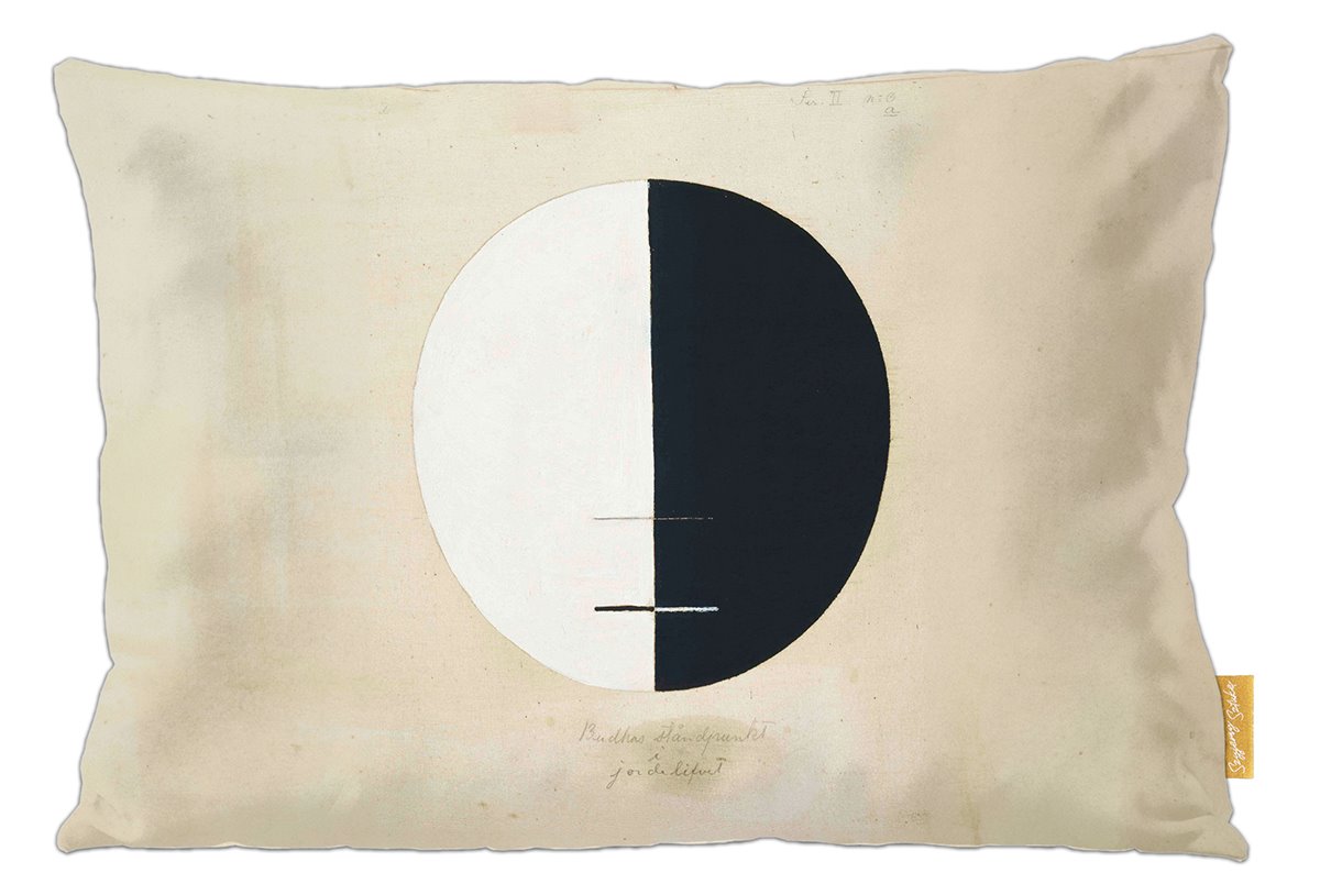 Poduszka dekoracyjna na prezent z obrazem Stanowisko Buddy w ziemskim życiu Hilma af Klint Szyjemy Sztukę