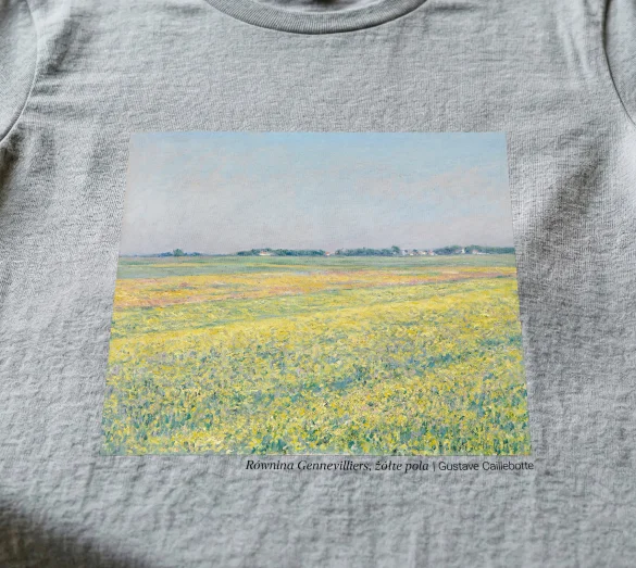 Bluzka damska Równina Gennevilliers, żółte pola Gustave Caillebotte